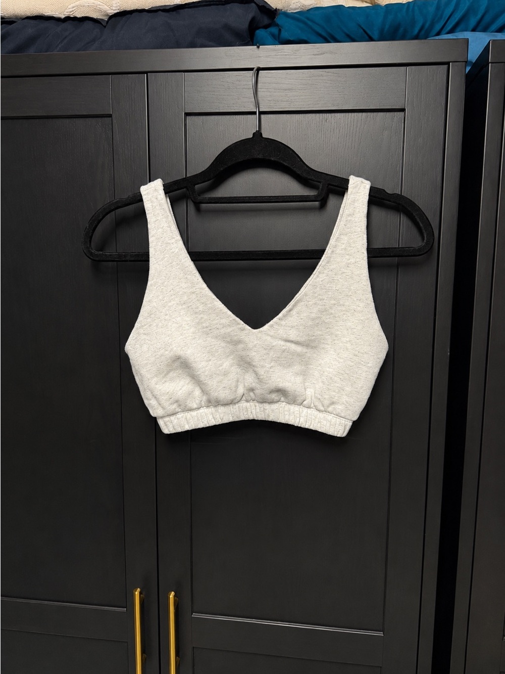 wild fable Light Gray V-Neck Bralette Crop Top